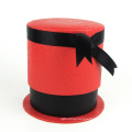 Circle Jewelry Display Gift Box with Ribbon Bow